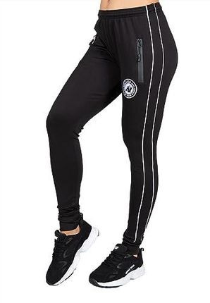 Gorilla Wear - Spodnie Montana Track Pants - czarne - kulturystyka sport na co dzień czas wolny z nadrukiem logo, lekkie i wygodne dla optymalnego ruc