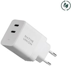 Native Union Fast GaN Charger - ladowarka 35W PD, 2x USB-C (white) (FAST-PD35-WHT-EU)