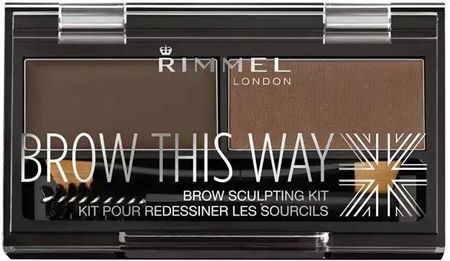 RIMMEL Brow zestaw do konturowania brwi 002 Medium Brown