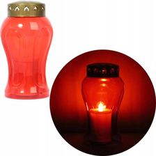 Zdjęcie Zgipsu Znicz Elektryczny Świeca Led Czerwona 17.2cm  - Trzcianka