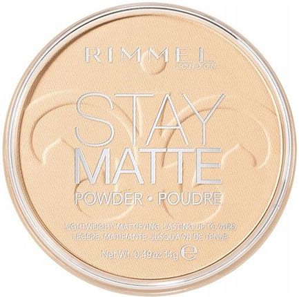 RIMMEL PUDER STAY MATTE MATUJĄCY 001 TRANSPARENT