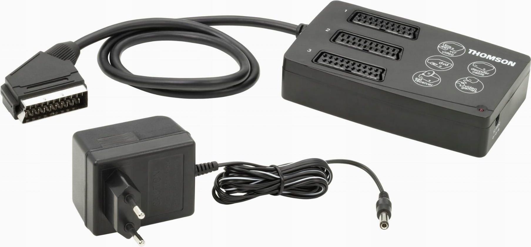 V6/Film V6 act Ⅲ-CLIPS and more- Thomson Aktywny adapter Euro Scart M 3x Euro F 2x Cinch Rca