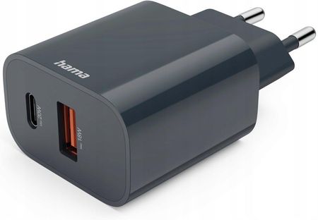 Hama Ładowarka Sieciowa Ecosential 20W PD 1x USB-C, 1x USB-A, Antracyt