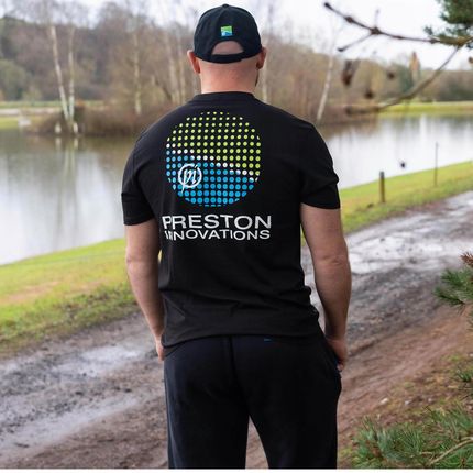 Preston Koszulka Wędkarska Z Nadrukiem Lightweight Black T-Shirt R. XL - zdjęcie 2