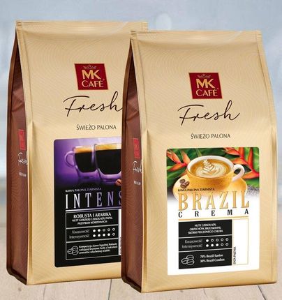 Mk Cafe Zestaw Ziarnista Fresh Brazil Crema 1kg + Intenso 1kg - zdjęcie 2
