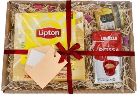 Prezent Zestaw Prezentowy Lipton Yellow Label Mielona Lavazza I Miód Z Cytryną - zdjęcie 2