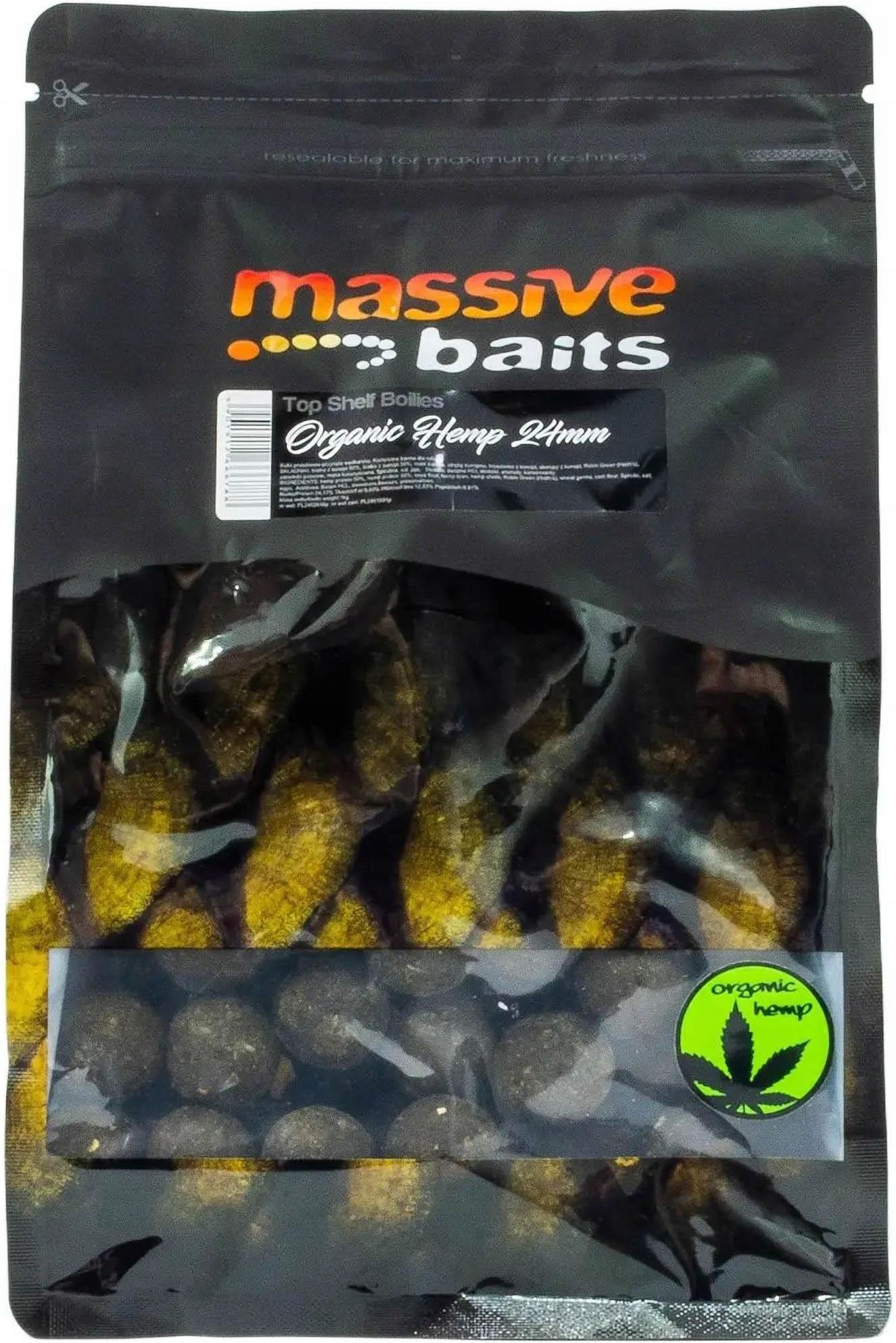 Massive Baits Kulki Zanętowe Proteinowe Organic Hemp 1kg