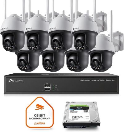 Tp-Link Monitoring Zestaw Z 8 Kamerami Obrotowymi Ptz Vigi C540-W Wifi 2K Ir 30M (Z38333PTZ8)