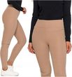 Legginsy Prążkowane Damskie Getry z Wysokim Stanem Kryjące Modne S/m Moraj