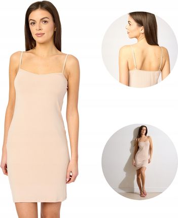 Merry Style Halka pod sukienkę koszula nocna wiskoza MS10-203 Beżowy XL