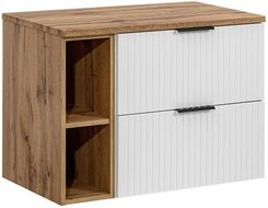 Comad Zestaw Adw B 81-01 80cm (Szafka + Blat + Regał) Biały Dąb