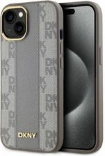 Dkny Oryginalne Etui Iphone 14 Hardcase Leather Checkered Mono Pattern Magsafe (Dkhmp14Spcpvsle) Beżowe