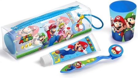 Cartoon Super Mario Zestaw Szczoteczka, Pasta, Kubek
