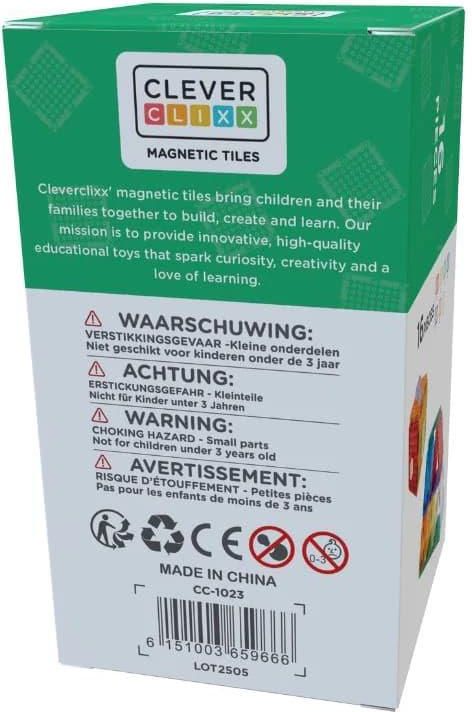 Cleverclixx - Klocki magnetyczne Brick Tiles Pack Intense
