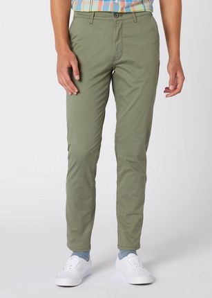 WRANGLER CHINO MĘSKIE SPODNIE MATERIAŁOWE CHINO MATERIAŁ DUSTY OLIVE W16LWA275