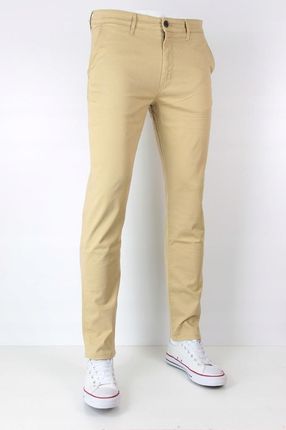 WRANGLER CHINO MĘSKIE SPODNIE MATERIAŁOWE SAND BEIGE W12CW358N