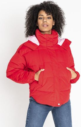 LEE CROPPED PUFFER JKT KURTKA ZIMOWA DAMSKA WARP RED L56VVCKG