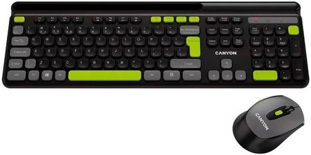 Zestaw klawiatura + mysz Canyon HSET-W5 Czarny (CNSHSETW5BK