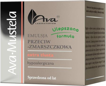 Krem Ava Laboratorium Ava-Mustela emulsja przeciwzmarszczkowa extra tłusta 50ml - zdjęcie 2