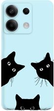 Pieceofcase Etui Czarne Matowe Z Nadrukiem Xiaomi Redmi Note 13 5G Czarne Koty