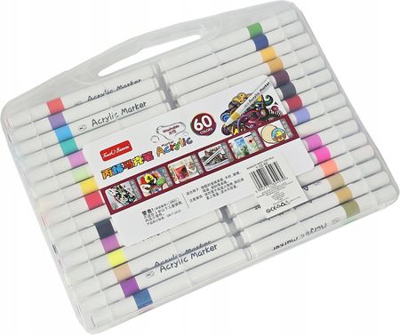 Dmr Markery Akrylowe Pisaki Flamastry Ogromny Zestaw 60Szt. Acrylic Wodoodporne - zdjęcie 6