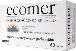 Zdjęcie Ecomer Odporność Czosnek + Wit. D 1000 j.m. 60 kapsułek  - Morawica