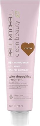 Kuracja Paul Mitchell Clean Beauty Color Depositing Treatment Cocoa odświeżająca i nadająca kolor do włosów 150 ml