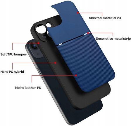 Etui Noble Do Iphone 16 Pro Max Niebieski - zdjęcie 4