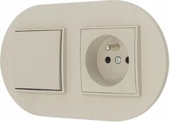 Karlik Elektrotechnik Włącznik I Gniazdo Pojedyńcze Mini Taupe 53233602 - zdjęcie 1