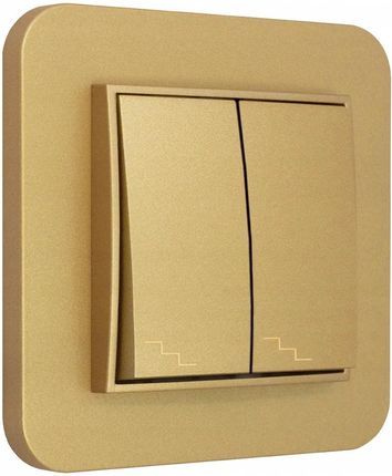 Karlik Elektrotechnik Włącznik Schodowy Podwójny Mini Złoty 52960264 - zdjęcie 2