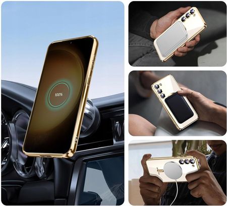 Etui Złote Do Magsafe Cam Case Obudowa Futerał Samsung Galaxy S23 - zdjęcie 5