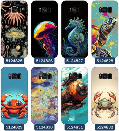 Etui Do Samsung Galaxy S8 Morze Statki Fale Ryby Delfiny Muszle - zdjęcie 3