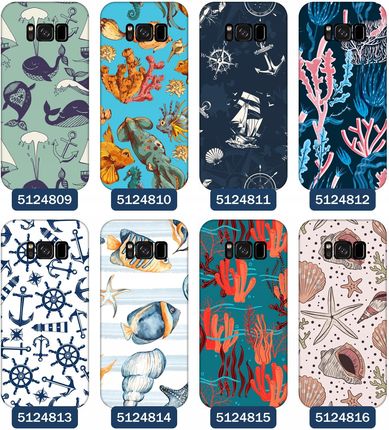 Etui Do Samsung Galaxy S8 Morze Statki Fale Ryby Delfiny Muszle - zdjęcie 4
