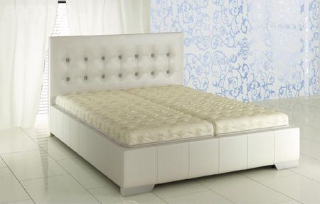 M&K Foam Koło łóżko 80209 tapicerowane z pojemnikiem