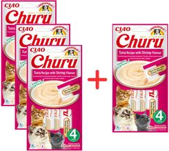 Inaba Cat Churu Puree z tuńczykiem i krewetką 4x(4x14g)