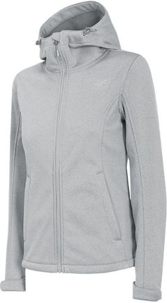 4F Kurtka damska 4F softshell chłodny jasny szary melanż H4Z22 SFD350 27M