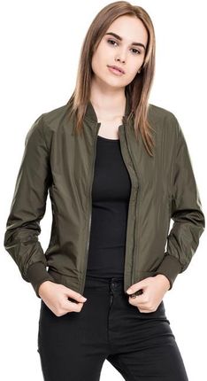 Damska lekka kurtka typu bomber Urban Classics, oliwna