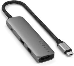 Zdjęcie Satechi 4-in-1 USB-C Slim Multiport Adapter 4K - Space Grey (STP4SM) - Ostrów Mazowiecka