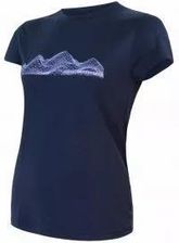 Zdjęcie Damska koszulka T-shirt Sensor Merino Active PT Mountains, ciemnoniebieska (M) - Kalety