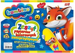 St. Majewski Bambino Zeszyt Papierów Kolorowych Samoprzylepnych B4 8 Kartek