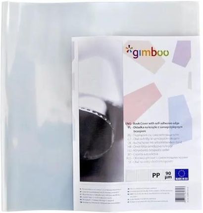 Okładka Na Książki Gimboo A4 Z Samoprzylepnym Brzegiem 30,5X55Cm Transparentna 10Szt.