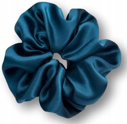 JEDWABNA GUMKA DO WŁOSÓW SCRUNCHIE 100% JEDWAB MORWOWY 22 mm MORSKI r. M