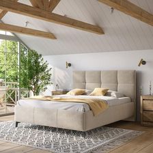 Comforteo Łóżko Olin Tapicerowane 180X200 Pojemnik Z Pojemnikiem Tkanina Wind 90