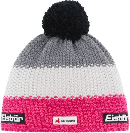 Czapka Eisbar STAR Pompon MU SKA Ski Austria kolor 142 pink white grey black