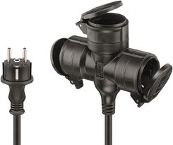 Zdjęcie Goobay  Przedłużacz Zewnętrzny 3X2P+Z 16A 250V 3680W Ip44 5M Czarny 65437  - Kórnik