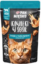 Pan Mięsko Mokra Karma W Sosie Z Indykiem I Tuńczykiem 85G