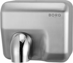 Suszarka do rąk 2500W BORG Flowmaster Stalowa srebrna z ruchomą dyszą