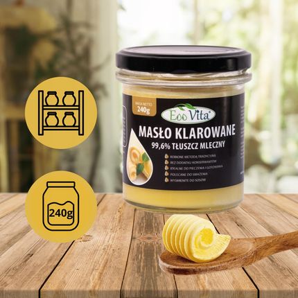 MASŁO KLAROWANE GHEE Naturalne Świeże Do Smażenia 240g KETO Tłuszcz - zdjęcie 3