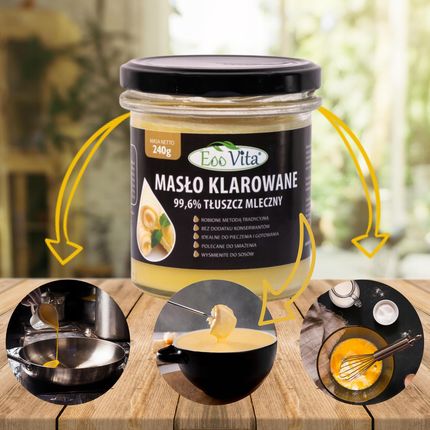 MASŁO KLAROWANE GHEE Naturalne Świeże Do Smażenia 240g KETO Tłuszcz - zdjęcie 5