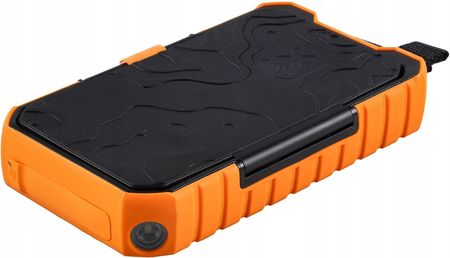 Powerbank solarny Xtorm Rugged 10000 mAh z rozkładanym trzyczęściowym panelem i pomarańczową wzmocnioną obudową
